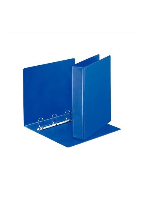 Gyűrűs könyv, panorámás, 4 gyűrű, D alakú, 65 mm, A4, PP, ESSELTE, kék (E49762)