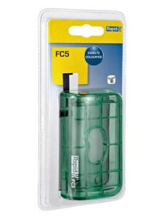   Lyukasztó, mini, kétlyukú, 10 lap, RAPID, "Colour'Breeze", zöld (E5001331)