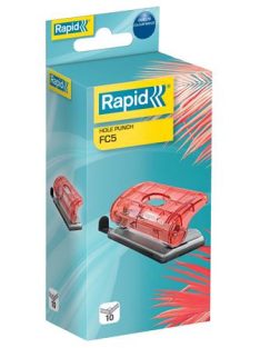   Lyukasztó, mini, kétlyukú, 10 lap, RAPID, "Colour'Breeze", korall (E5001533)