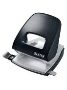 Lyukasztó, kétlyukú, 30 lap, fém, LEITZ "Nexxt Style, szaténfekete (E50060094)