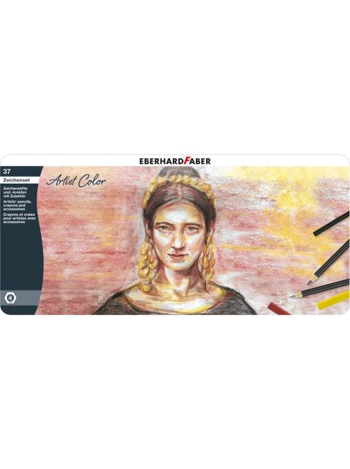 Eberhard Művész ceruza és kréta készlet 37db-os fém dobozban ARTIST COLOR (E516937)