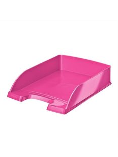   Irattálca, műanyag, LEITZ "Wow", rózsaszín (E52263023)