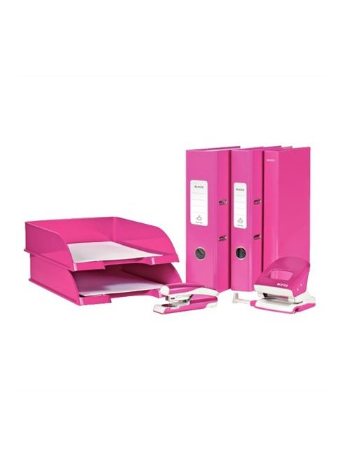 Irattálca, műanyag, LEITZ "Wow", rózsaszín (E52263023)