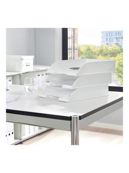 Irattálca, műanyag, LEITZ "Plus", fehér (E52270001)