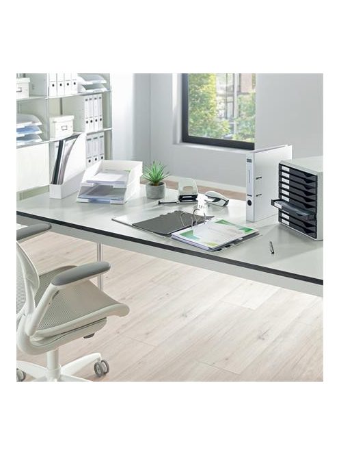 Irattálca, műanyag, LEITZ "Plus", fehér (E52270001)