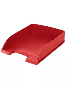   Irattálca, műanyag, LEITZ "Plus", piros (E52270025)