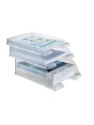 Irattálca, műanyag, LEITZ "Plus", áttetsző fehér (E52272003)