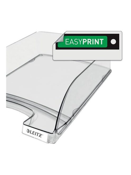Irattálca, műanyag, LEITZ "Plus", áttetsző fehér (E52272003)