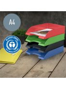 Irattálca, műanyag, A4, LEITZ "Recycle", piros (E52275020)