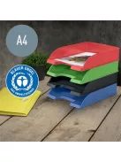 Irattálca, műanyag, A4, LEITZ "Recycle", zöld (E52275050)