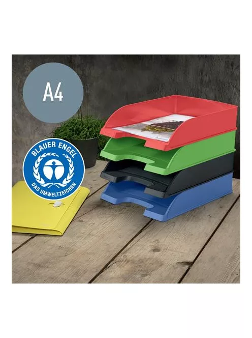 Irattálca, műanyag, A4, LEITZ "Recycle", zöld (E52275050)