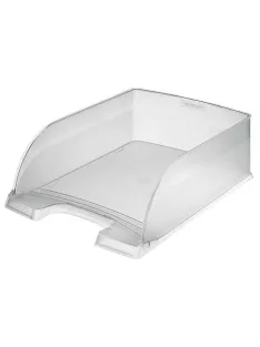   Irattálca, műanyag, LEITZ "Plus Jumbo", áttetsző fehér (E52330003)