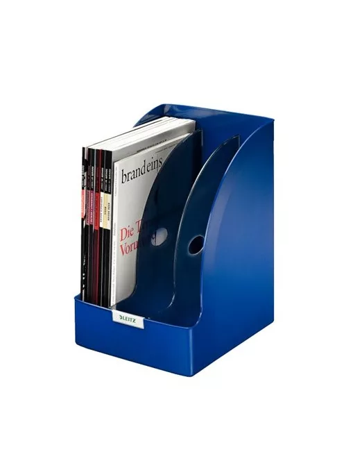 Iratpapucs, műanyag, 205 mm, elválasztókkal, LEITZ "Plus Jumbo", kék (E52390035)
