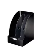Iratpapucs, műanyag, 205 mm, elválasztókkal, LEITZ "Plus Jumbo", fekete (E52390095)