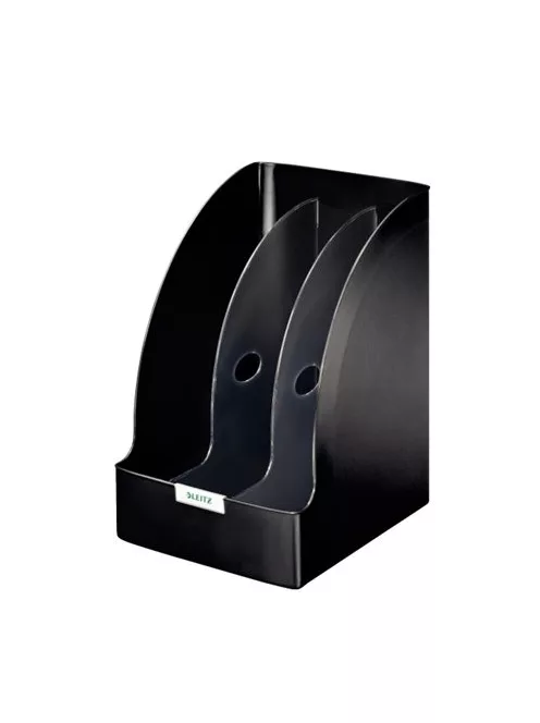Iratpapucs, műanyag, 205 mm, elválasztókkal, LEITZ "Plus Jumbo", fekete (E52390095)