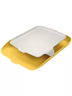   Irattálca, rendszerező tálcával, műanyag, LEITZ " Cosy", melegsárga (E52590019)