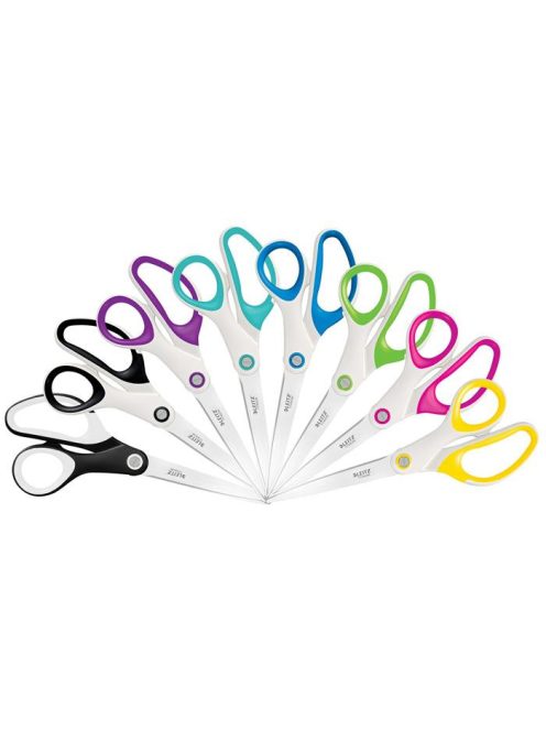 Olló, irodai, 20,5 cm, LEITZ "Wow Titán", lila (E53192062)