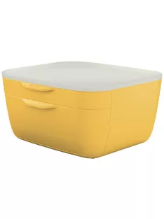  Irattároló, műanyag, 2 fiókos, LEITZ "Cosy", melegsárga (E53570019)