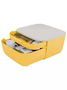   Irattároló, műanyag, 2 fiókos, LEITZ "Cosy", melegsárga (E53570019)