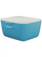 Irattároló, műanyag, 2 fiókos, LEITZ "Cosy", nyugodtkék (E53570061)