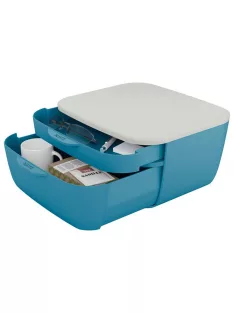   Irattároló, műanyag, 2 fiókos, LEITZ "Cosy", nyugodtkék (E53570061)