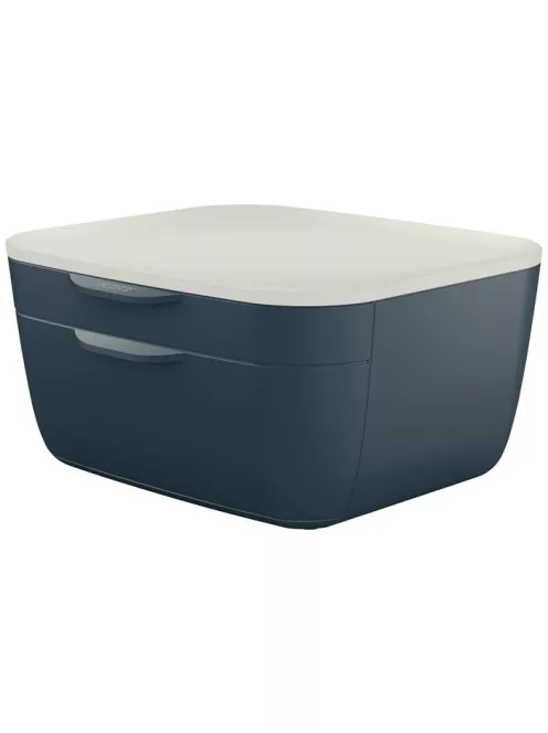 Irattároló, műanyag, 2 fiókos, LEITZ "Cosy", bársonyszürke (E53570089)