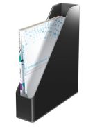 Iratpapucs, műanyag, 73 mm, kettős színhatású, LEITZ "Duo", fekete (E53620095)