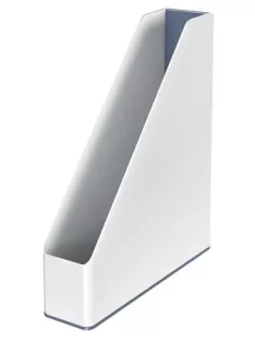   Iratpapucs, műanyag, 73 mm, kettős színhatású, LEITZ "Wow", fehér (E53621001)