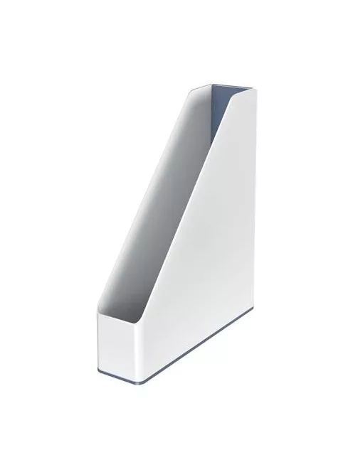 Iratpapucs, műanyag, 73 mm, kettős színhatású, LEITZ "Wow", fehér (E53621001)