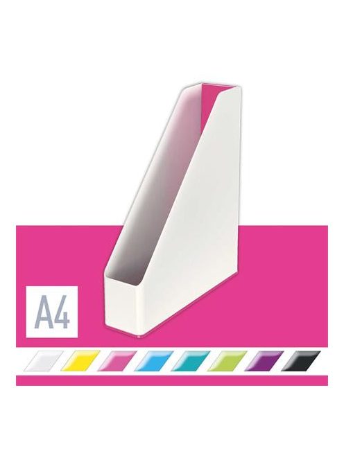 Iratpapucs, műanyag, 73 mm, kettős színhatású, LEITZ "Wow", rózsaszín (E53621023)