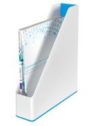 Iratpapucs, műanyag, 73 mm, kettős színhatású, LEITZ "Wow", kék (E53621036)