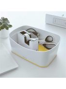 Ragasztószalag-adagoló, asztali, feltöltött, LEITZ "Wow", fehér-sárga (E53641016)