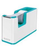 Ragasztószalag-adagoló, asztali, feltöltött, LEITZ "Wow", fehér-jégkék (E53641051)