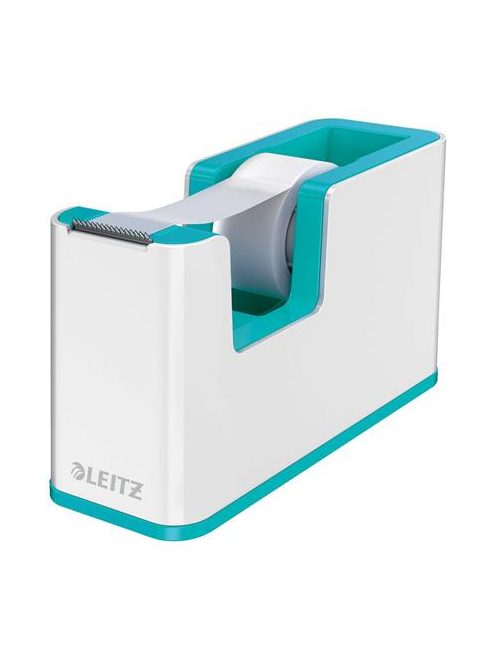 Ragasztószalag-adagoló, asztali, feltöltött, LEITZ "Wow", fehér-jégkék (E53641051)