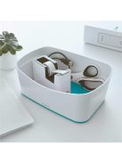 Ragasztószalag-adagoló, asztali, feltöltött, LEITZ "Wow", fehér-jégkék (E53641051)