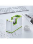 Ragasztószalag-adagoló, asztali, feltöltött, LEITZ "Wow", fehér-zöld (E53641054)