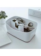 Ragasztószalag-adagoló, asztali, feltöltött, LEITZ "Wow", fehér-fekete (E53641095)