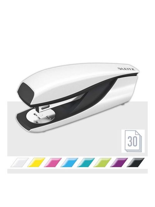 Tűzőgép, 24/6, 26/6, 30 lap, LEITZ "Nexxt Wow", fehér (E55021001)