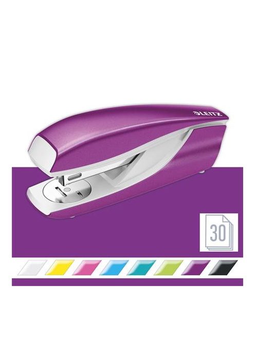 Tűzőgép, 24/6, 26/6, 30 lap, LEITZ "Nexxt Wow", lila (E55021062)