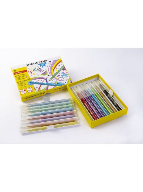 EberhardFaber - Filctoll készlet 16db-os csillámos  (E551016)