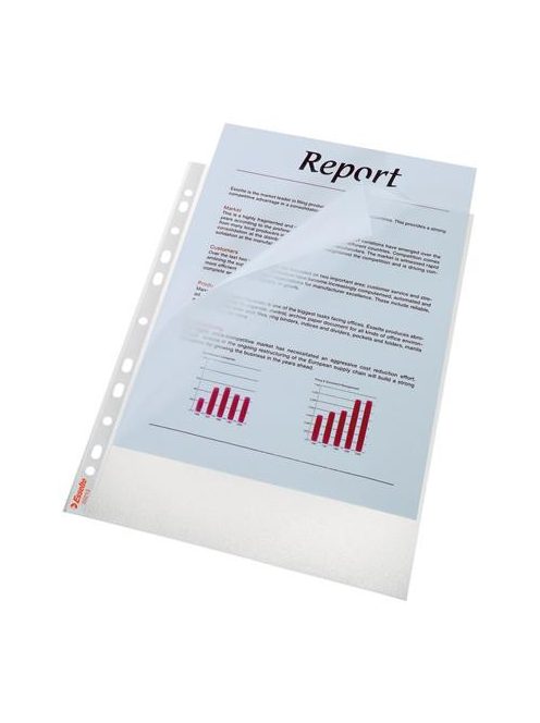 Genotherm, felül és a belső oldalon nyitott, lefűzhető, A4, 85 mikron, narancsos felület, ESSELTE (E55213)