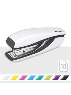   Tűzőgép, mini, No. 10, 10 lap, fém, LEITZ "Nexxt Wow", fehér (E55281001)