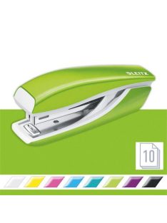   Tűzőgép, mini, No. 10, 10 lap, fém, LEITZ"Nexxt Wow", zöld (E55281054)