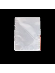   Genotherm, lefűzhető, felül/oldalt félig nyitott, A4, 105 mikron, víztiszta, ESSELTE, piros (E55363)