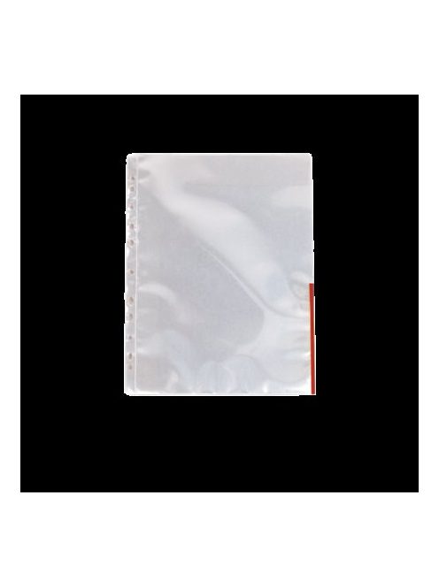 Genotherm, lefűzhető, felül/oldalt félig nyitott, A4, 105 mikron, víztiszta, ESSELTE, piros (E55363)