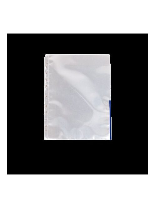 Genotherm, lefűzhető, felül/oldalt félig nyitott, A4, 105 mikron, víztiszta, ESSELTE, kék (E55365)