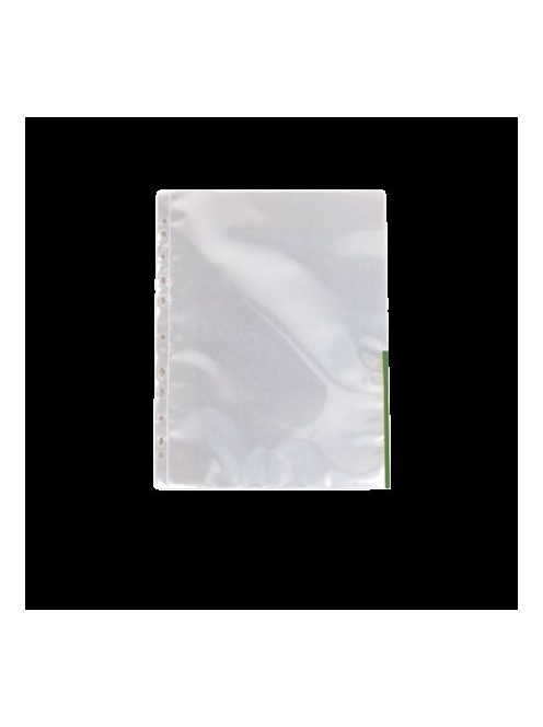 Genotherm, lefűzhető, felül/oldalt félig nyitott, A4, 105 mikron, víztiszta, ESSELTE, zöld (E55366)