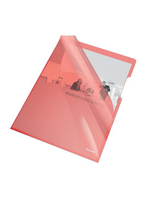 Genotherm, "L", A4, 150 mikron, víztiszta felület, ESSELTE "Luxus", piros (E55433)