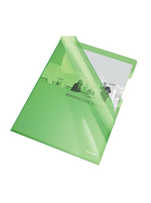 Genotherm, "L", A4, 150 mikron, víztiszta felület, ESSELTE "Luxus", zöld (E55436)