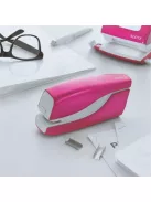 Tűzőgép, elektromos, No.10, 10 lap, LEITZ "Wow", rózsaszín (E55661023)